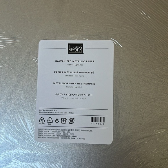 Bundle Stampin' Up! foil sheets Unopened Pack 12x12 inch - Picture 5 of 6